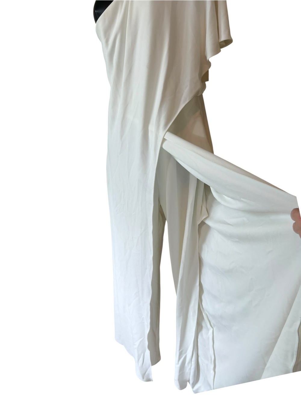 ALEXIA ADMOR Ivory One-Shoulder Ruffle Jumpsuit - Picture 4 of 16